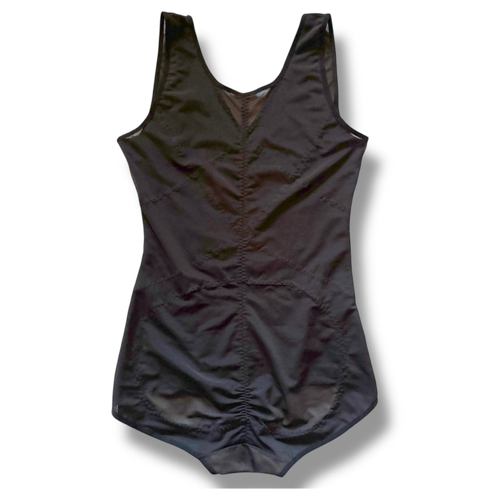 NWOT Black Mesh V-Neck Tummy Control Body Shaper Bodysuit - Plus Size 2XL - Picture 3 of 16